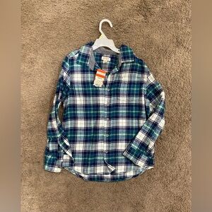 Boys Cat & Jack Button Down Shirt size 8/10 NWT
